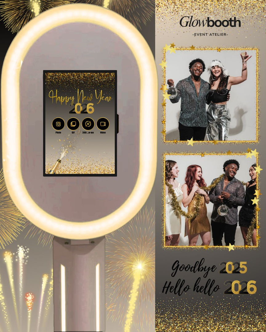 Photobooth tijdens NYE in Maarssen: zo werd onze Glowbooth de 2026 highlight (polaroids + luxe templates)